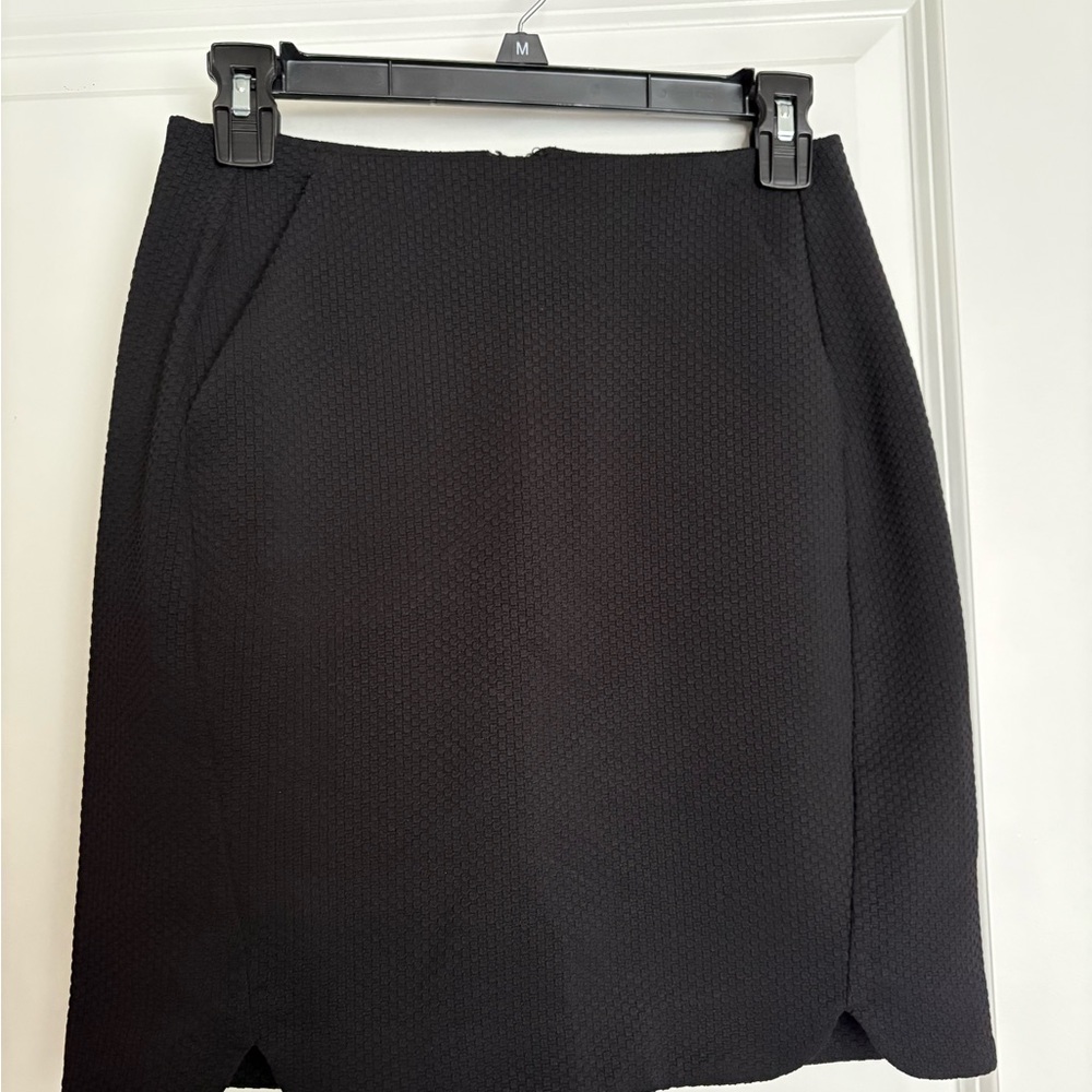 LC Lauren Conrad Textured Black Pencil Skirt